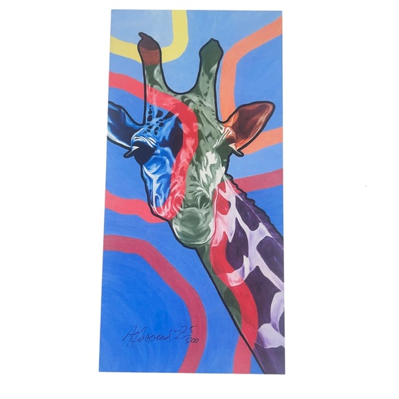 Limited Edition Giraffe Print 5” x 7” 225/500 Zoo Issue Matted Print - Picture 6 of 13